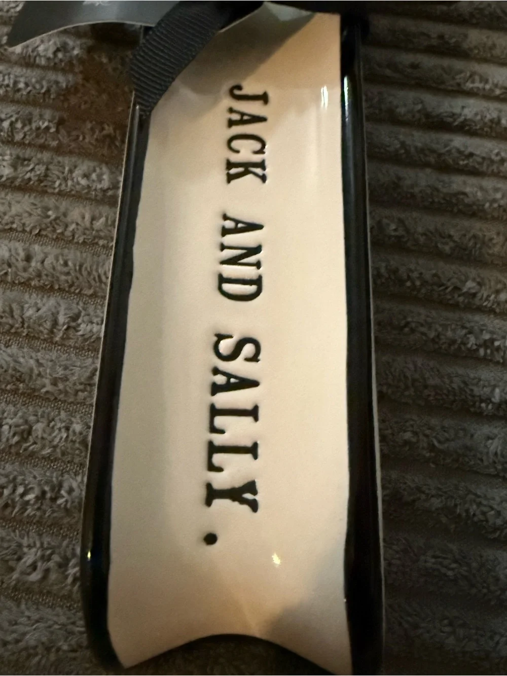 Rae Dunn x Nightmare Before Christmas White Ceramic Spoon Rest- JACK & SALLY